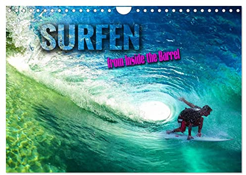 Surfen - from Inside the Barrel (Wandkalender 2026 DIN A4 quer), CALVENDO Monatskalender: Atemberaubende Bilder aus der Perspektive eines Surfers (CALVENDO Sport)