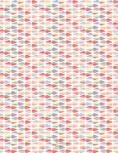 PepMelon: - Gepunktetes Notizbuch / Dotted bullet journal notebook A4 paper block - 108 Seiten Tagebuch, dot points grid / gepunktetes Papier, ... Cover (matt), Koralle Tropfen (Coral Drops)