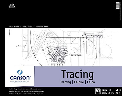 Canson 702324 Transparentpapierblock, 48,9 x 61,1 cm, 50 Blatt