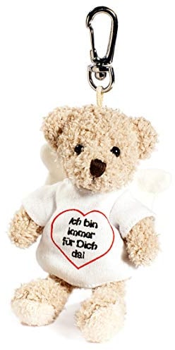 Schaffer 3197 Plüsch Schlüsselanhänger Engelbär Weiß