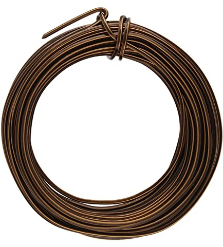 Vintage Bronze Plated Copper Square Craft Bead Wire 21Ga (21Ft)