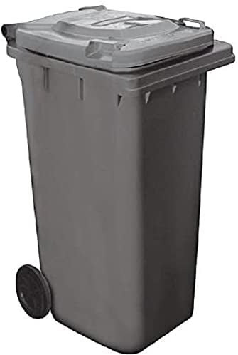 Stalwart N098 Wheelie Bin, 120 L, Dark Grey