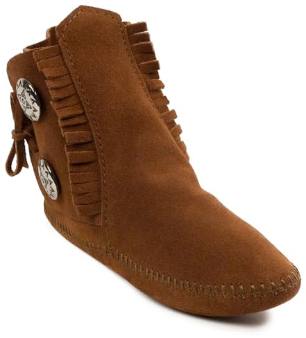 Minnetonka Men's 0 TWO BUTTON BOOT SOFT SOLE, Brown, 10.5 UK