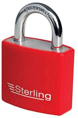 Sterling APL042P 40mm Aluminium Double Locking Padlock, Red Or Blue