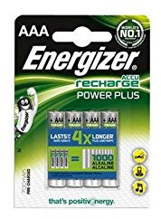 Energizer 12 Stück je 4 ACCUS wiederaufladbare Batterien HR03 Power Plus AAA 700 mAh