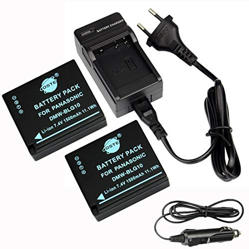 DSTE 2-pack Rechange Batterie et DC120E Voyage Chargeur pour Panasonic DMW-BLG10 LUMIX DMC-GF3 DMC-GF5 DMC-GF6 DMC-GX7 DMC-LX100