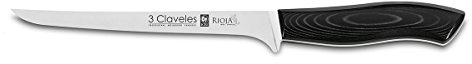 3 Claveles Rioja - Cuchillo para filetear, 18 cm, 7 pulgadas