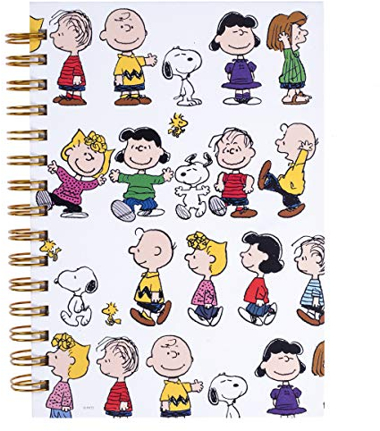 Graphique Peanuts Gang Tagebuch mit Charles Shultz's Beloved Peanuts Charakteren, lustiges, langlebiges Notizbuch für Notizen, Listen, Rezepte und mehr, 160 linierte Seiten, 15,9 x 21 x 2,5 cm