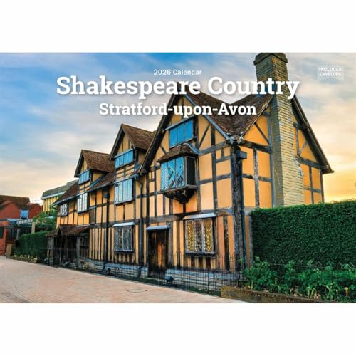 Carousel Worldwide Shakespeare Country 2026 A5 Wall Calendar – Scenic UK Photography, Monthly Planner, 12-Month Organiser for Home or Office