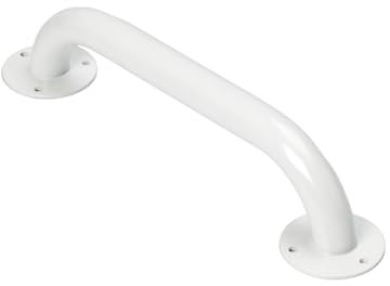 HOMECRAFT Steel Ringwood Grab Bar, Safety Rail and Mobility Aid for Bathroom and Shower, Elderly, Handicapped and Disabled User Support, Indoor and Outdoor Attachment , 12