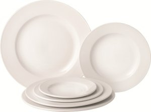 Pure White Wide Rimmed Plate - Pack of 6 27cm (10.6inch)