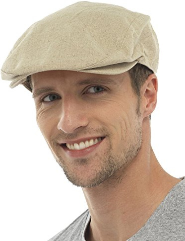 TOM Franks Herren Baumwolle Leinen Leicht Vintage Stil Flach Gap