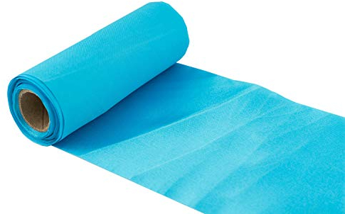 Creativery 9m Rolle Satinband 30cm (türkis 340) // Tischläufer Satin Band Stoff Gewebe Tischband Deko