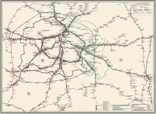 Betriebsstreckenplan / Gleisplan Reichsbahndirektion Berlin 1973: Restaurierter Reprint der Originalkarte als Poster auf Kunstdruckpapier im Format 59 ... (Sammler-Edition Historische Eisenbahnkarten)