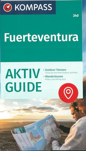 KOMPASS Wanderkarte 240 Fuerteventura 1:50.000: 3in1 Wanderkarte mit Aktiv Guide und Detailkarten. Fahrradfahren. Surfen.
