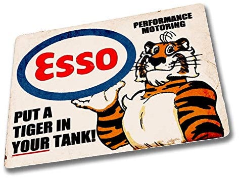 Chill Esso Oil Tiger Garage 8x6 inch VINTAGE STYLE NOSTALGIC METAL ADVERTISING WALL SIGN RETRO ART TS18
