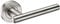 Brushed Stainless Steel Door Handles with T Bar Designer Levers on Round Rose H730013S