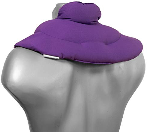 Saco cervical térmico con cuello. Violeta. Almohada térmica con semillas de colza. Cojín de nuca. Cojín de calor y frio con semillas
