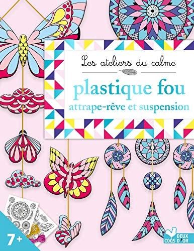 Plastique fou attrape-rêve et suspension - pochette avec accessoires: Avec 2 planches de planches de plastique fou et du fil doré