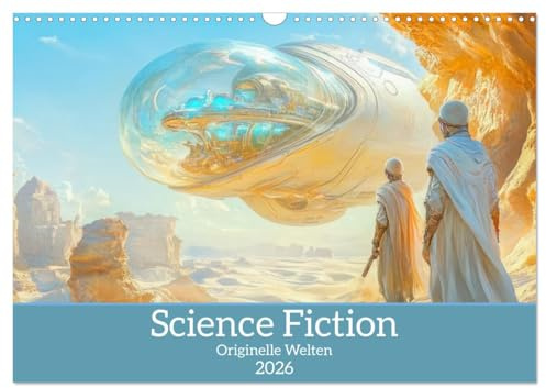 Science Fiction - Originelle Welten (Wandkalender 2026 DIN A3 quer), CALVENDO Monatskalender: Zukunftsvisionen im Science Fiction Stil (CALVENDO Wissenschaft)