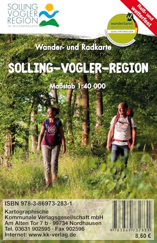 Solling-Vogler-Region: Rad- und Wanderkarte mit Stempelstellen