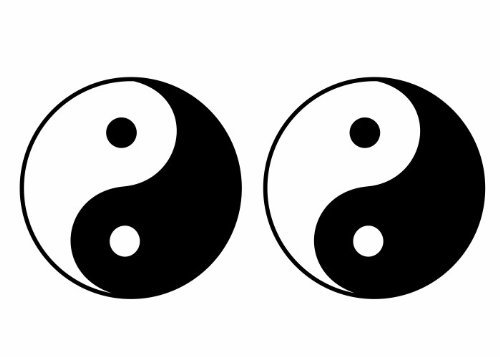 Wandtattooladen Wandtattoo - Yin Yang - 2er Set Größe:35x35cm Farbe: Schablone