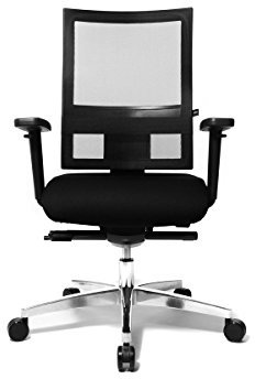 moebel-eins SITNESS 60 Drehstuhl Body Balance, Material Stoff/Aluminium, schwarz