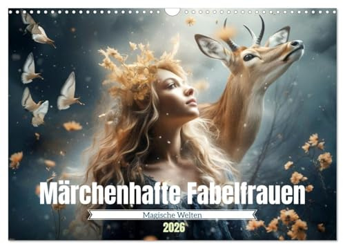 Märchenhafte Fabelfrauen (Wandkalender 2026 DIN A3 quer), CALVENDO Monatskalender: In der Welt der Fantasie (CALVENDO Menschen)