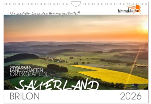 Das Sauerland bei Brilon aus der Vogelperspektive (Wandkalender 2026 DIN A4 quer), CALVENDO Monatskalender: Wir sind wieder für Sie in den Himmel gestartet! (CALVENDO Orte)