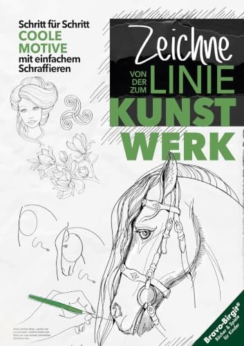 Einfach Zeichnen lernen - auch für Anfänger: Schritt für Schritt coole Motive aus Linien zeichnen und einfaches Schraffieren üben.