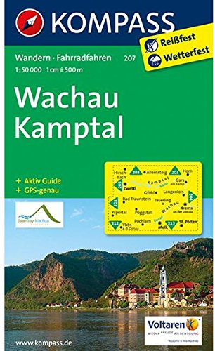 Wachau - Kamptal: Wanderkarte mit Aktiv Guide und Radrouten. GPS-genau. 1:50000 (KOMPASS Wanderkarte, Band 207)