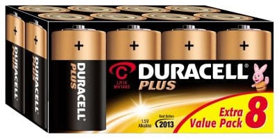 Duracell Plus Batteries C 8 Pack