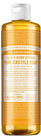 Dr. Bronner's Liquid Soap Citrus, Fl?ssigseife Zitrus Orange 473 ml
