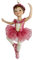 Kurt Adler Ballerina Ballet Girl Ornament Dark Pink C8339-A Christmas Ornament