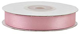 Satinband 12mm x 25m Rolle - FARBAUSWAHL in 3/6/12/18/25/38/50/75/100mm - farbecht & waschbar - Schleifenband für Hochzeit - Geschenkband zum Verpacken Dekorieren Basteln - Altrosa 158