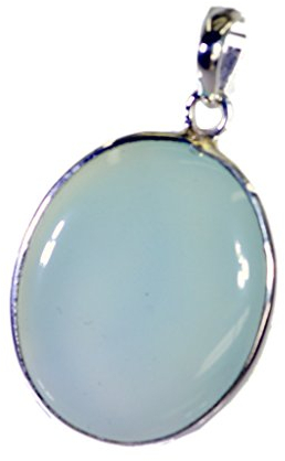RIYO Edelsteine Frauen Aqua chalcedon Silber schmuck ganz Indien Omega anhänger blau n½