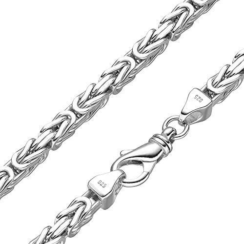 SchmuckForever Königskette 6mm 925 Silber massiv - Länge Wählbar - Collier Halskette oder Armband (50)