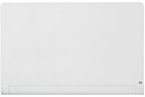 Nobo Glas Magnet-Whiteboard mit kaschiertem Stiftehalter, 1260 x 710 mm, InvisaMount Befestigungssystem, Impression Pro, Brillantweiß, 1905192