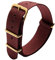 OliBoPo Uhrenarmband, Nato-Stil, wasserdicht, ballistisches Nylon, 18 mm, Weinrot