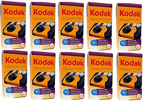 10 Kodak HD Power Flash One-Time Use 35mm Disposable Camera 27exp