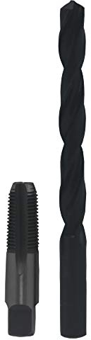 Drill America Ensemble de tarauds et forets NPT 1/4 en acier carbone NPT et foret HSS 7/16 dans un étui en plastique