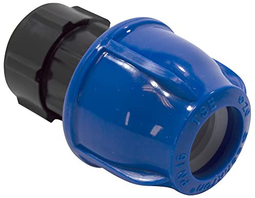 S&M Racor Enlace Rosca Hembra Negro y Azul 4x8x4 cm