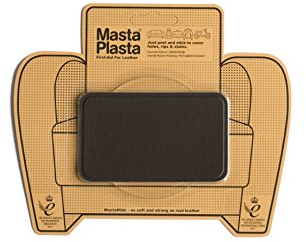MastaPlasta Selbstklebende Premium Leder Reparatur Patch - Dunkelbraun Leder - 10cm x 6cm. Sofortige Polsterung Qualität Patch für Sofas, Auto Interieur, Taschen, Jacken