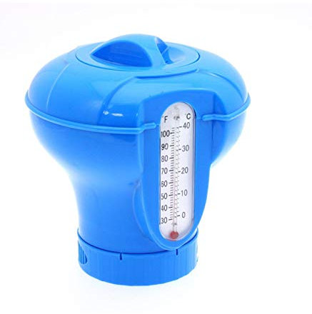 Générique Diffuseur/Ditributeur de Chlore Flottant avec thermomètre intégré Bleu