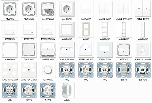 JUNG Abdeckung für 2 Rundsteckverbinder A 562 WW, Serie AS/A, alpinweiß
