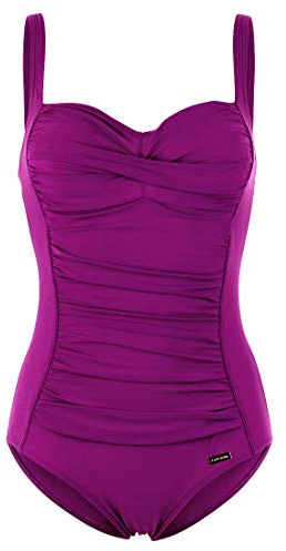 Lascana Damen Badeanzug | Raffung, Softcups, Verstellbare Träger