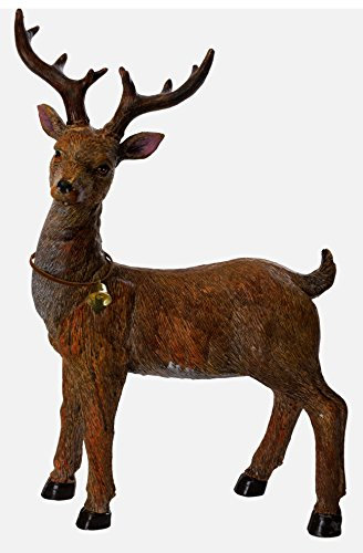 matrasa Reniter mit Glöckchen zum Stellen - 32 cm - Hirsch Dekofigur