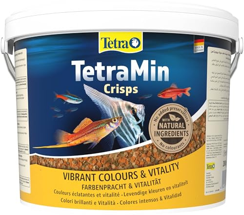 TetraMin Crisps - Fischfutter in Crispform für alle Zierfische, 10 L | Nährstoffreiche Mischung | für gesunde Fische | klares Wasser