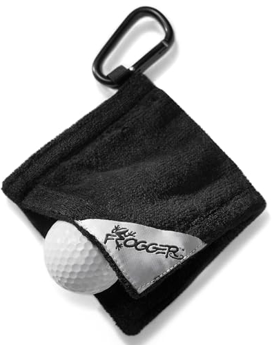 Frogger Golfball-Handtuch, Motiv: Amphibien, nass/trocken, 10,2 x 10,2 cm