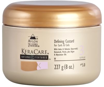 KeraCare Natural Textures Defining Custard- Enhances Curls & Coils 8 oz